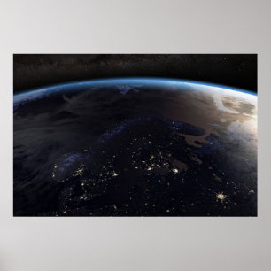 Nachtzeit in Nordeuropa Poster