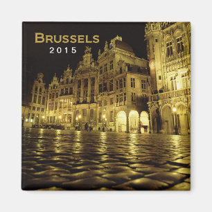 Nachtzeit-Magnet-Änderungs-Jahr Brüssels Belgien Magnet