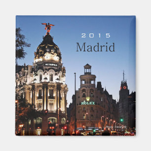 Nachtzeit-Szenen-Magnet-Änderungs-Jahr Madrids Magnet