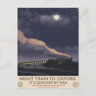 Nachtzug nach Oxford Postkarte