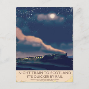 Nachtzug nach Schottland Postkarte