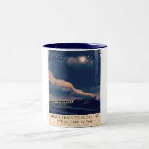 Nachtzug nach Schottland Zweifarbige Tasse