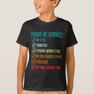 Nachweis des Dienstes dd-214 Tinnitus starke Arbei T-Shirt