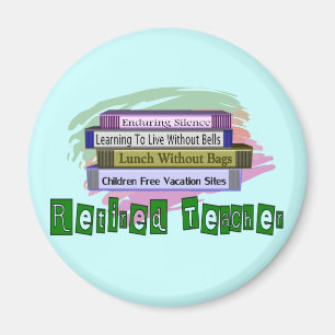 Nachwuchslehrer (Funny Stack of Books Design) Magnet