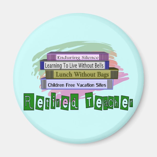 Nachwuchslehrer (Funny Stack of Books Design) Magnet (Vorne)