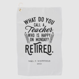 Nachwuchslehrer Leiter Schulversicherung Custom Golfhandtuch