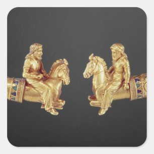 Nackenring in Form von Scythian-Pferden Quadratischer Aufkleber