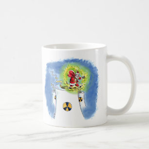 Nackte Santa Claus links Tasse
