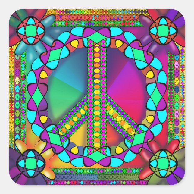 nackte Zone Quadratischer Aufkleber (Vorderseite)