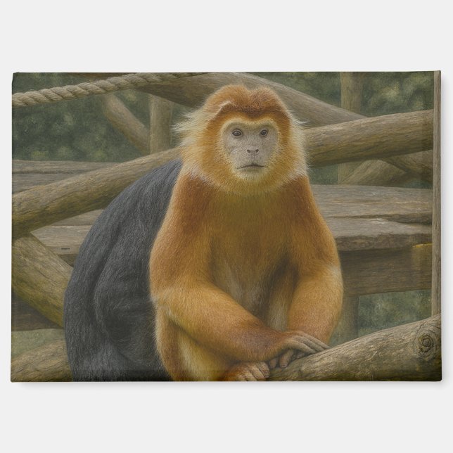 Nacktfresser Affe in der Waldhütte Magnet (Vorderseite)