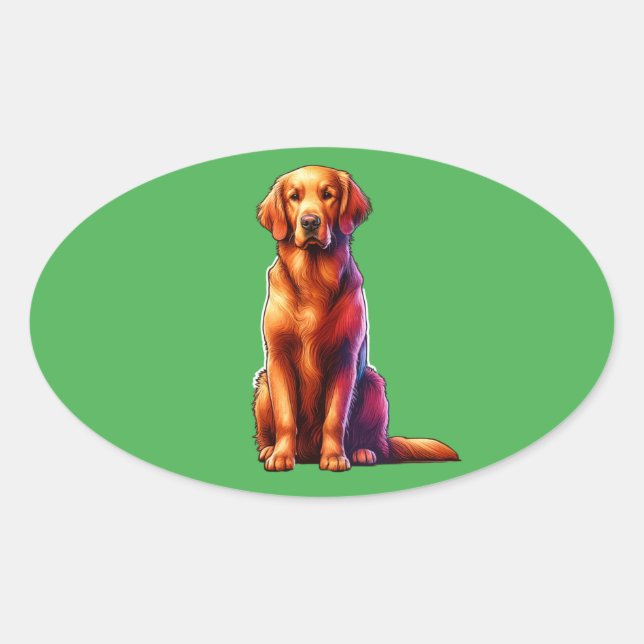 Nackthund Ovaler Aufkleber (Vorderseite)