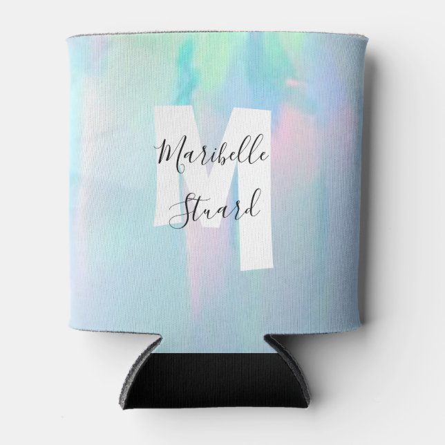 Nacre Küste tropischen eleganten Strand Monogram C Dosenkühler (Vorderseite)