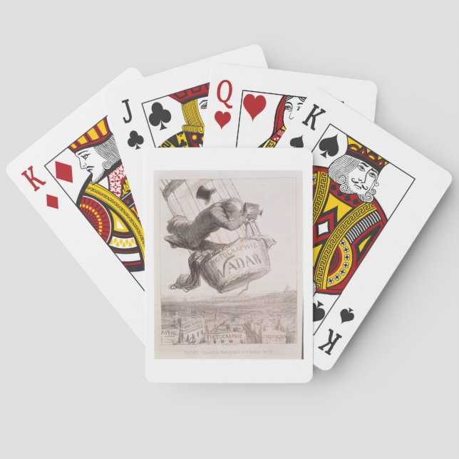 Nadar (1820-1910) hob die Fotografie auf den HI Spielkarten (Rückseite)