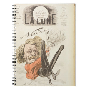 Nadar (1820-1910) Titelblatt "La Lune", Notizblock