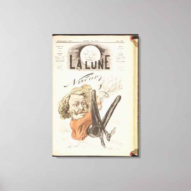 Nadar (1820-1910) Titelseite von "La Lune", veröff Leinwanddruck (Vorderseite)