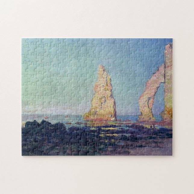 Nadel Etretat Niedrig Tide Monet Frische Pasta mac Puzzle (Horizontal)