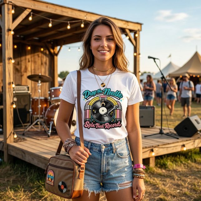 Nadel fallen lassen Tri-Blend shirt (Von Creator hochgeladen)