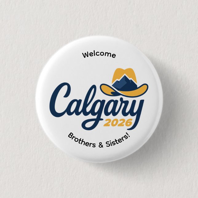 Nadel Konvention Calgary Kanada 2026 International Button (Vorderseite)