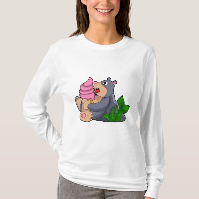 Nadel mit Waffeleis T-Shirt (Vorderseite)