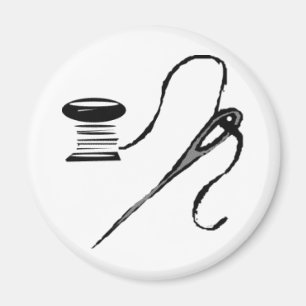 Nadel und Faden Magnet
