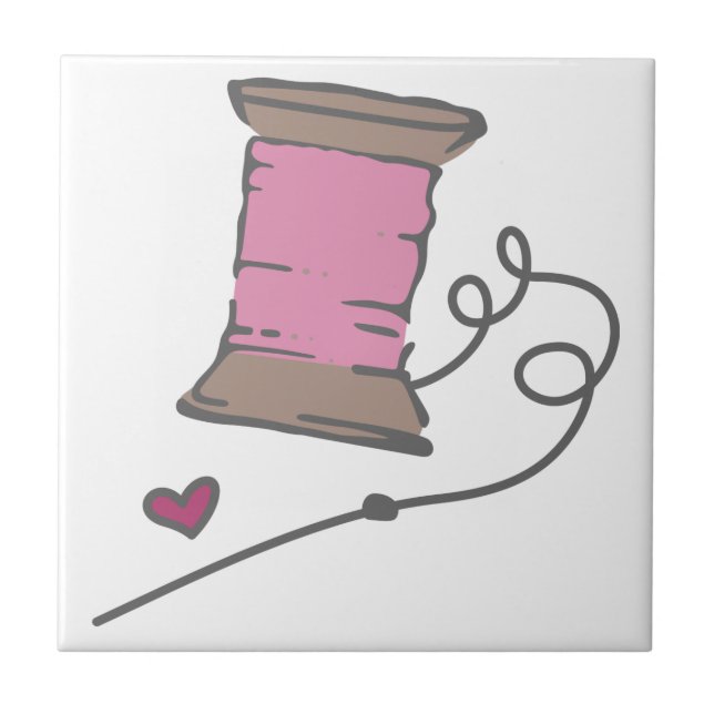 Nadel und Thread Fliese (Vorderseite)