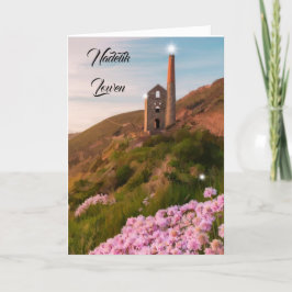 Nadelik Lowen Cornish Weihnachtszinnmine. Feiertagskarte