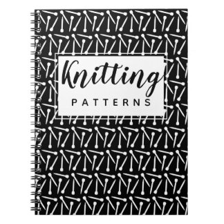 Nadeln Garne & Handwerk Muster dunkel Notizblock