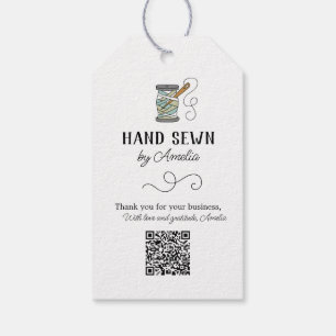 Nadeln und Thread Handschrift Nähen Vielen Dank Geschenkanhänger