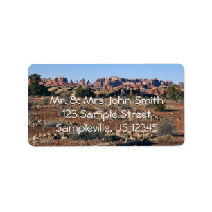 Nadeln vom Pothole Point Trail im Canyonlands Adressaufkleber