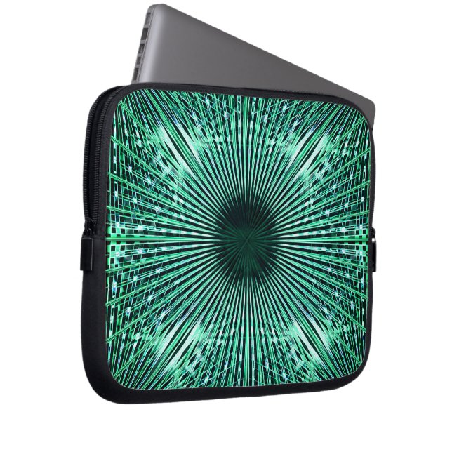 Nadelöhr, Minzgrün Laptopschutzhülle (Vorne Rechts)