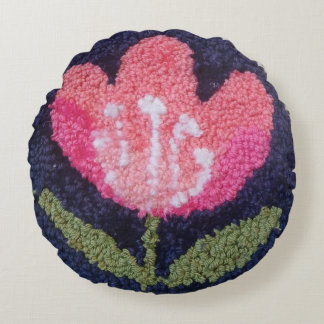 Nadelstich-Rosendesign-Kissen Rundes Kissen