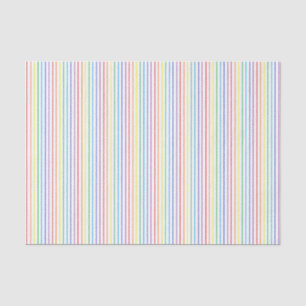 Nadelstreifen-Regenbogen-weißes Seidenpapier
