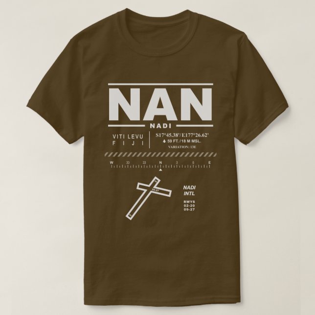 Nadi International Airport NAN T-Shirt (Design vorne)