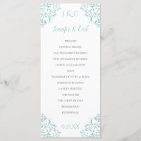 Nadine Wedding Program | Tall (helltürkis)