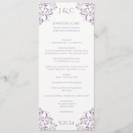 Nadine Wedding Program - Tea-length - Lavendel Programm