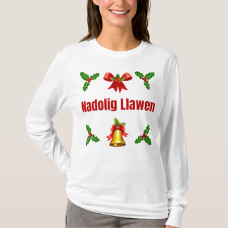 Nadolig Llawen - Frauen mit langer Hülle T-Shirt