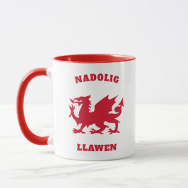 Nadolig Llawen Simple Celtic Welsh Frohe Weihnacht Tasse