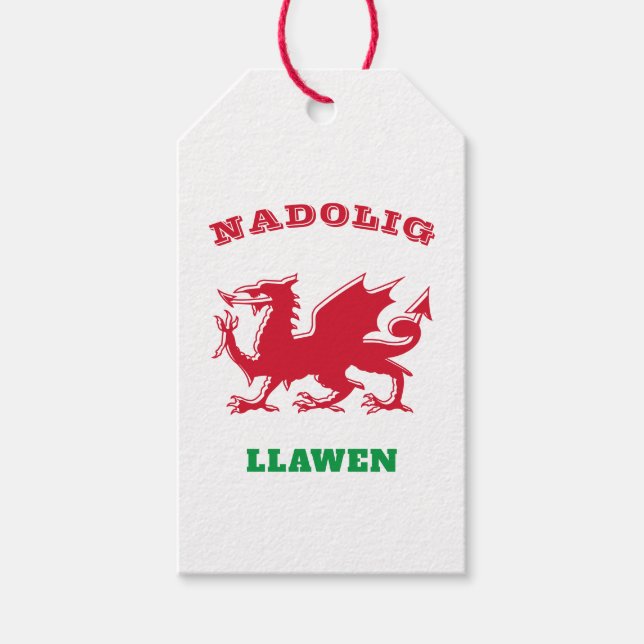 Nadolig Llawen Welsh Frohe Weihnachten Simple Celt Geschenkanhänger (Vorderseite)