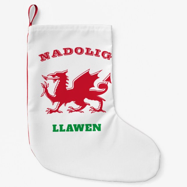 Nadolig Llawen Welsh Frohe Weihnachten Simple Celt Kleiner Weihnachtsstrumpf (Vorderseite)