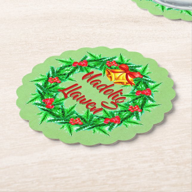 Nadolig Llawen Welsh Frohe Weihnachten Untersetzer (angewinkelt)