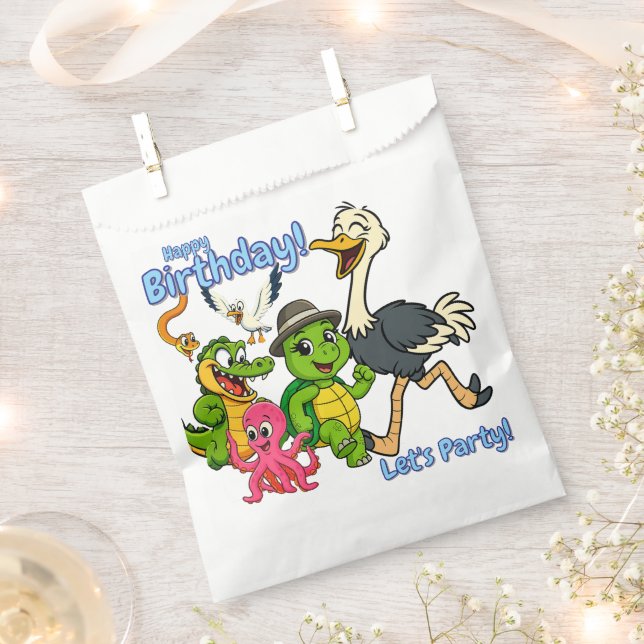 Nae Nae and Lulu Birthday Favor Bags Geschenktütchen (Ausgeschnitten)