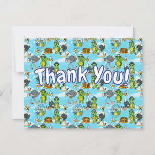 Nae Nae & Lulu Adventures Danke-Postkarte Postkarte