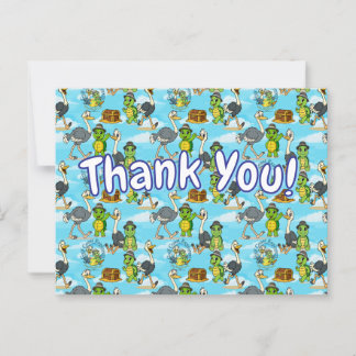 Nae Nae & Lulu Adventures Vielen Dank Postcard Postkarte