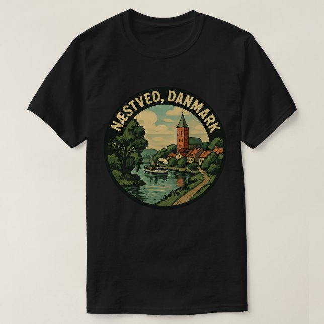 Næstved Dänemark Kirche T-Shirt (Design vorne)