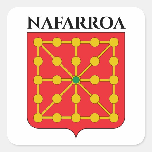 Nafarroa Quadratischer Aufkleber (Vorderseite)