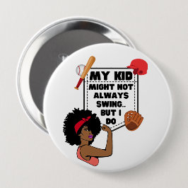 NAFO-Baseball-Mama MEIN KIND KANN NICHT IMMER SCHW Button