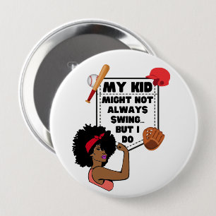 NAFO-Baseball-Mama MEIN KIND KANN NICHT IMMER SCHW Button