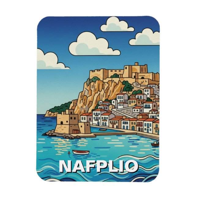 Nafplio Griechenland Reise Magnet (Vertikal)