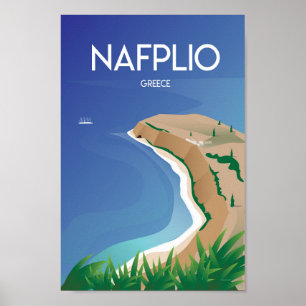 Nafplio Griechenland Reiseplakat Poster