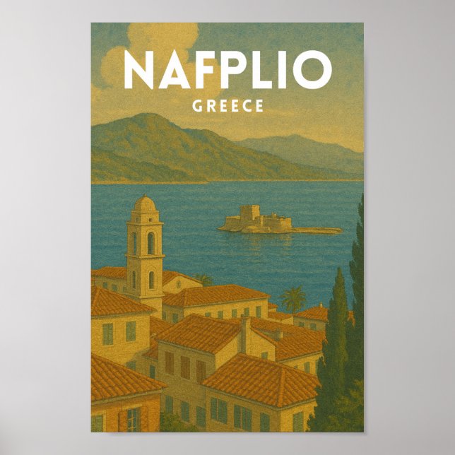 Nafplio Griechenland Vintag Journey Poster (Vorne)